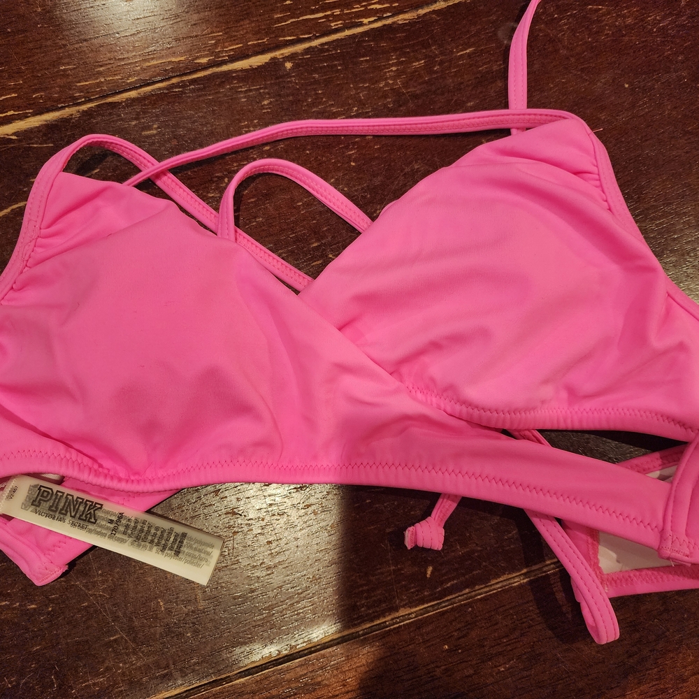 PINK Victoria's Secret Bright Pink Bikini Top